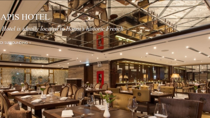 Website kh&aacute;ch sạn Lapis Hotel