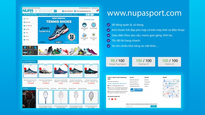 Thiết Kế Website nupasport.com