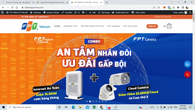 Thiết kế website cung cấp dịch vụ của FPT