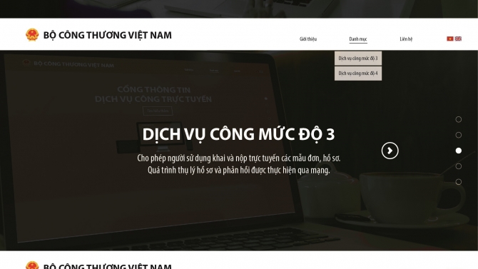 Thiết kế giao diện Cổng th&ocirc;ng tin dịch vụ c&ocirc;ng trực tuyến