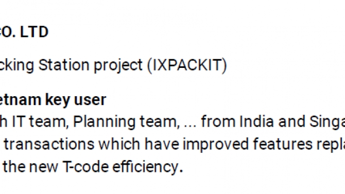 SEA - Packing Station project (IXPACKIT)