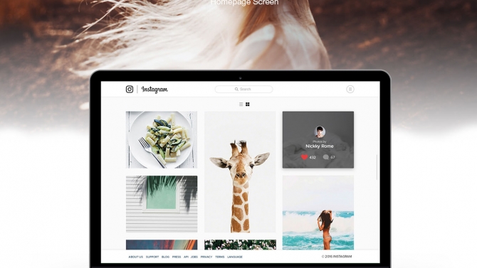 Thiết kế giao diện Website Instagram
