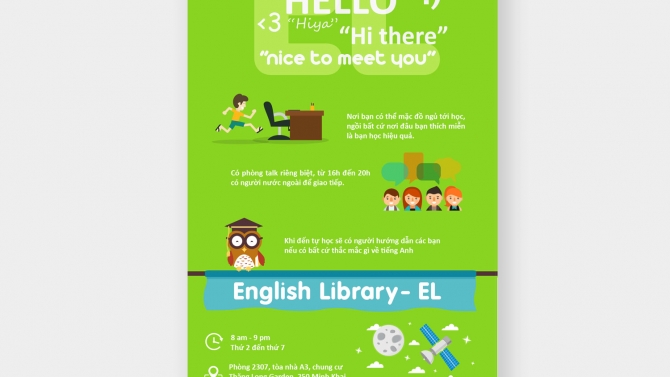 Tờ rơi giới thiệu English Library