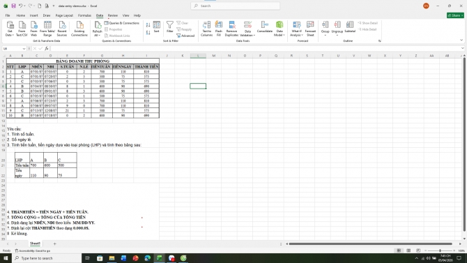 Nhập dữ liệu từ PDF sang Excel (Demo)