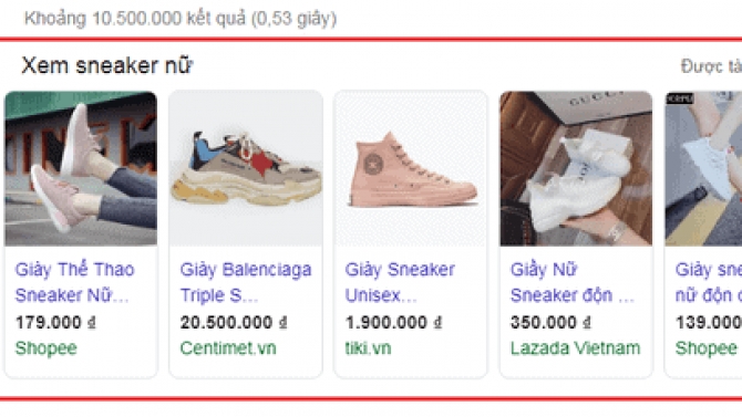 Quảng c&aacute;o Google Shopping Ads
