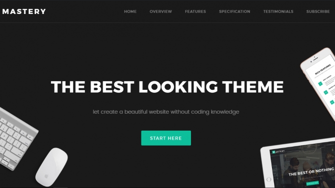 Mastery onepage theme