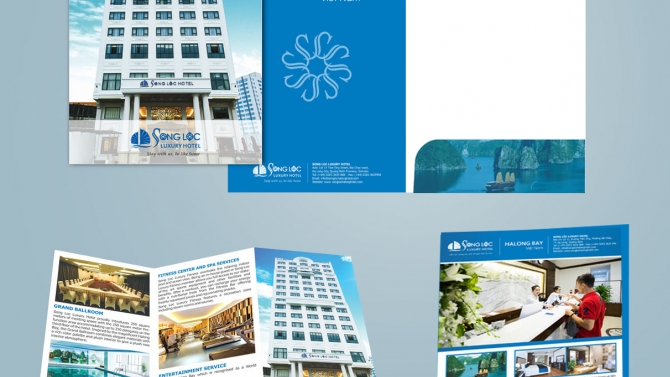 Thiết kế bộ ấn phẩm văn ph&ograve;ng Song Lộc hotel