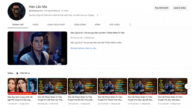 Viết content cho k&ecirc;nh Youtube