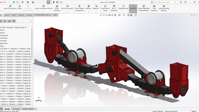 Thiết kế 3D Solidworks Hệ thống treo FW68