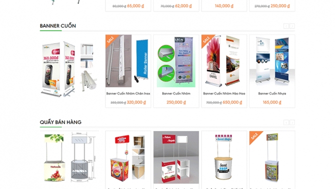 Website b&aacute;n h&agrave;ng vật tư