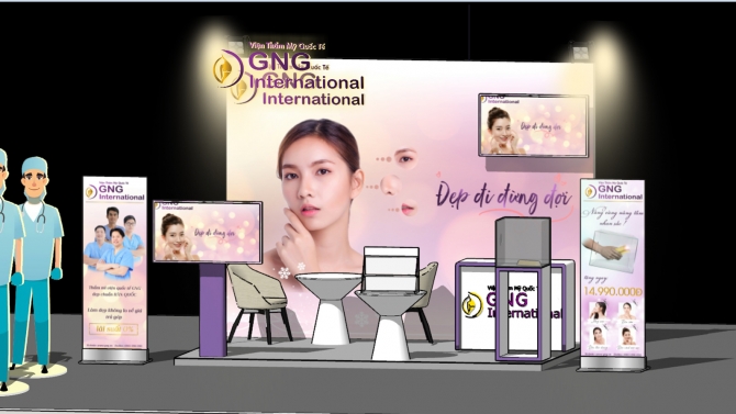 Thiết kế booth thẫm mĩ