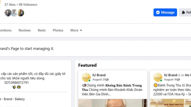 Quản l&yacute; fanpage IU Brand