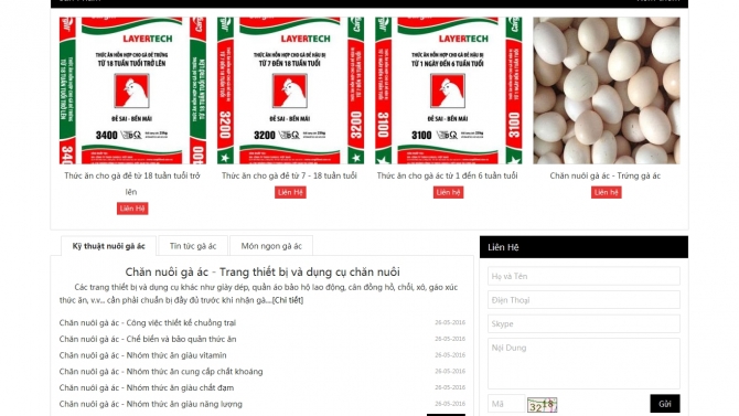 Website trang trại g&agrave; &aacute;c