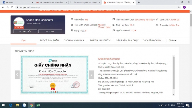 Thiết kế gian h&agrave;ng shopee