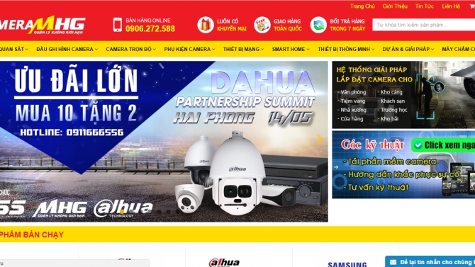 Thiết kế website sản phẩm camera gi&aacute;m s&aacute;t