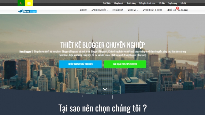Thiết kế Blogger (Blogspot) chuy&ecirc;n nghiệp
