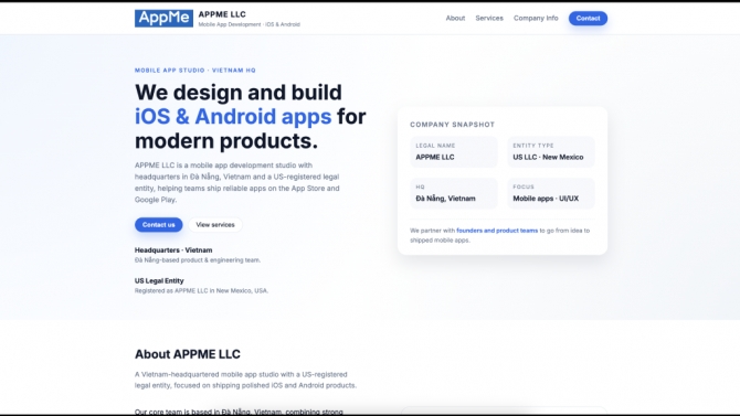 Nền tảng Web App & Ứng dụng Di động - AppMe