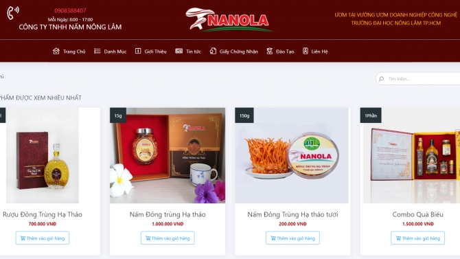 Website b&aacute;n h&agrave;ng
