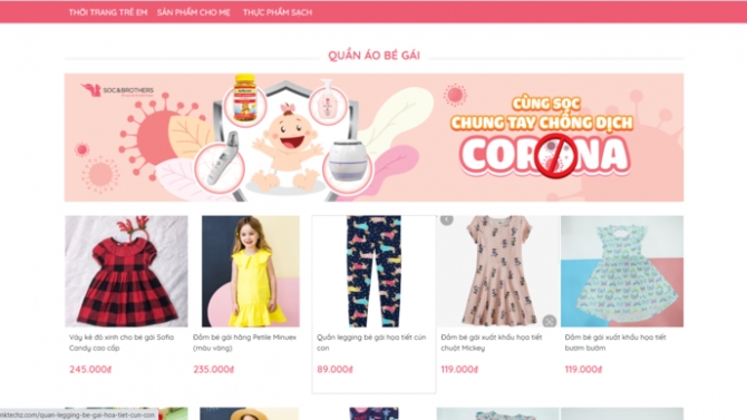 Shop thời trang b&eacute; y&ecirc;u