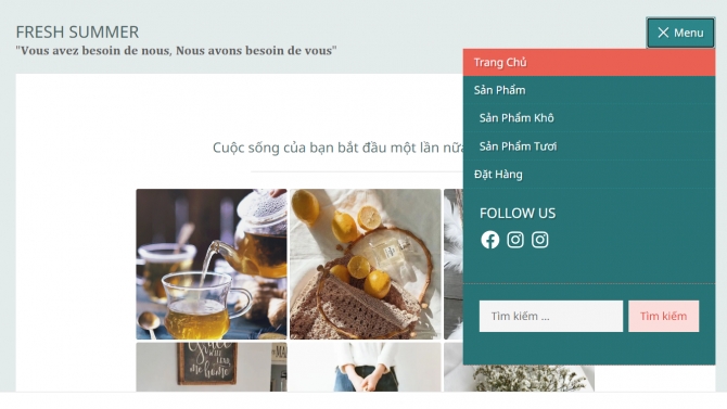 Design web for an organic shop