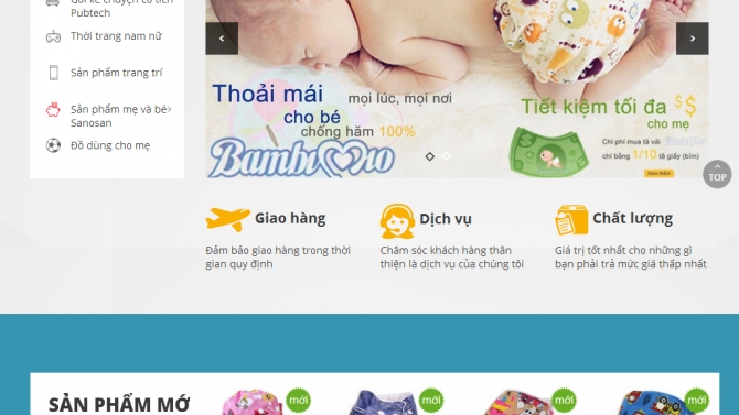Thiết kế web b&aacute;n h&agrave;ng Alanshops.com