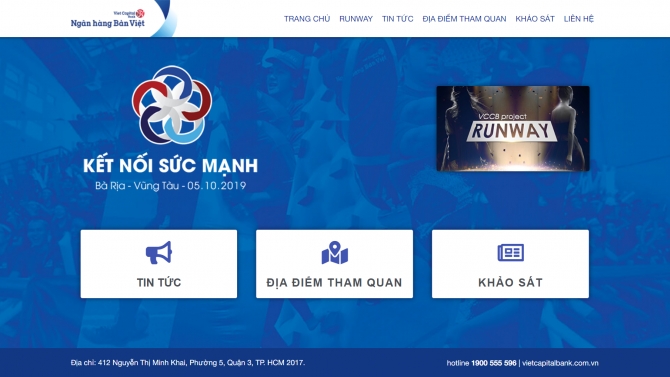 Thiết kế website Ng&acirc;n h&agrave;ng VCCB hội thao