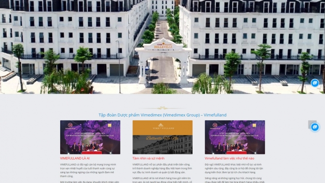 Thiết kế website bất động sản Vimebds.com