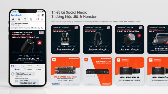 Thiết kế Social Media cho JBL