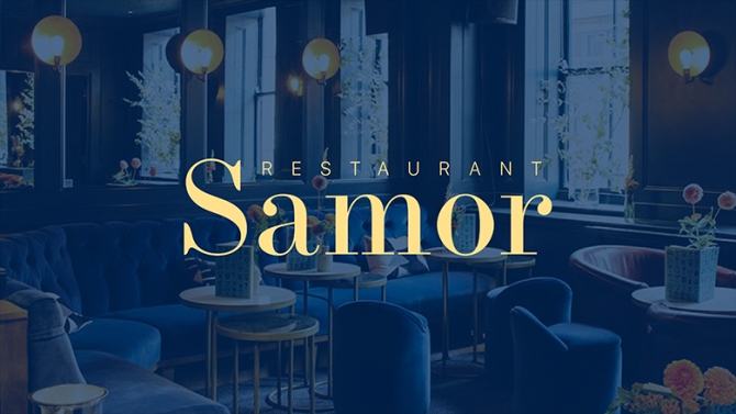 Bộ nhận diện thương hiệu nh&agrave; h&agrave;ng Samour