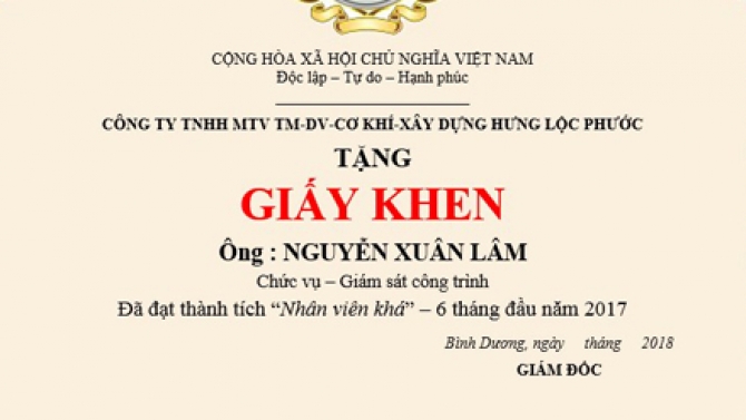 Giấy khen