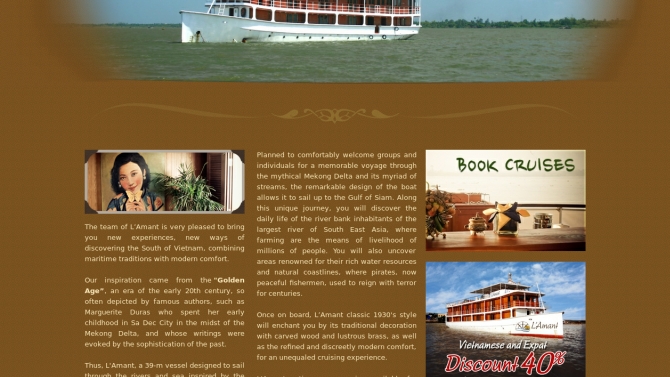 Thiết kế v&agrave; Lập tr&igrave;nh Website L&rsquo;Amant Cruises