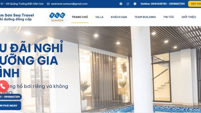 Thiết kế website Sầm Sơn Sea Travel