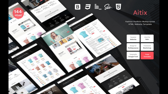Aitix - Fashion Portfolio Multipurpose Clean Bootstrap Website Template