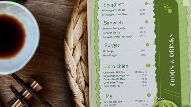 Menu Design - Qu&aacute;n Quen