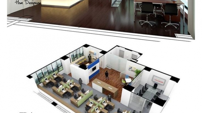 Thiết kế văn ph&ograve;ng nội thất cho c&ocirc;ng ty Nhật