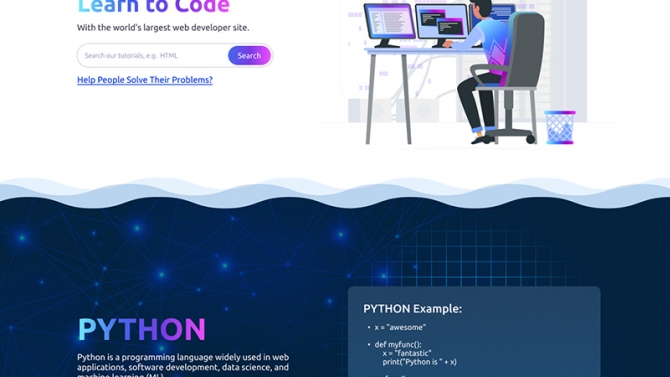 Thiết kế trang chủ Code