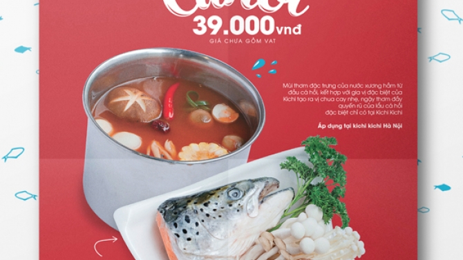 Chương tr&igrave;nh m&oacute;n mới "  Lẩu c&aacute; hồi "  của Kichi Kichi H&agrave; Nội r