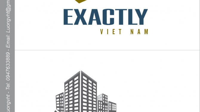 Thiết kế logo c&ocirc;ng ty x&acirc;y dựng Exactly Việt Nam