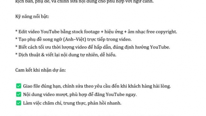Dịch thuật & Edit Video YouTube chuy&ecirc;n nghiệp &ndash; Từ kho stock, kịch bản sẵn c&oacute;