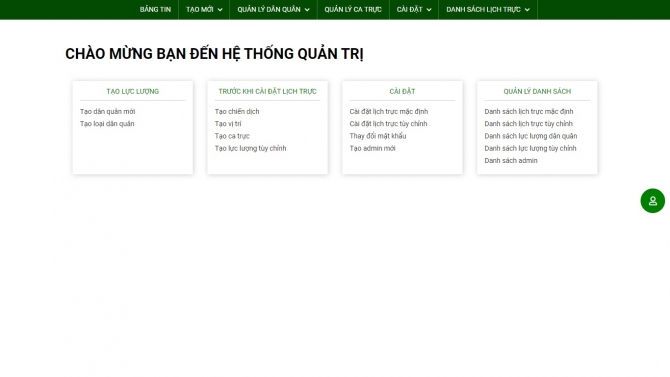 Hệ thống ph&acirc;n c&ocirc;ng ca trực