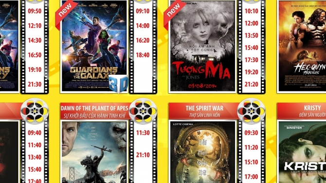 Thiết kế poster lịch chiếu phim
