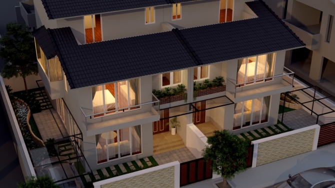 Thiết kế biệt thự song lập
