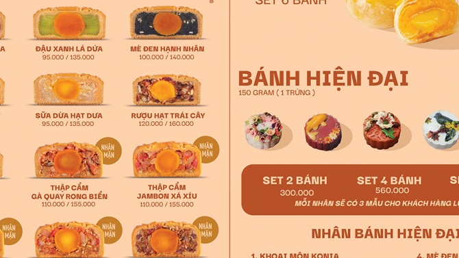 menu b&aacute;nh trung thu