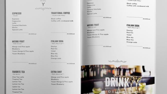 Menu nh&agrave; h&agrave;ng