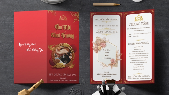 Thư mời khai trương spa dưỡng sinh