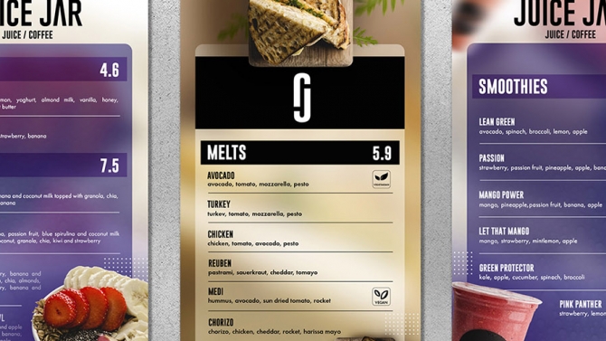 Juice Jar Menuboard
