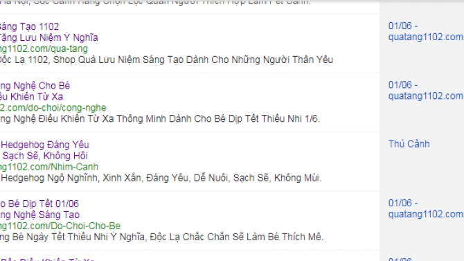 Quảng C&aacute;o Google Adword Cho Quatang1102.com