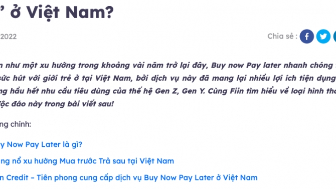 B&agrave;i viết chuẩn SEO về t&agrave;i ch&iacute;nh - chủ đề Buy Now Pay Later