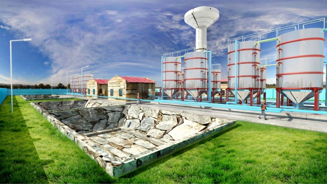 3D Modelling dự &aacute;n nh&agrave; m&aacute;y nước ở B&igrave;nh Phước
