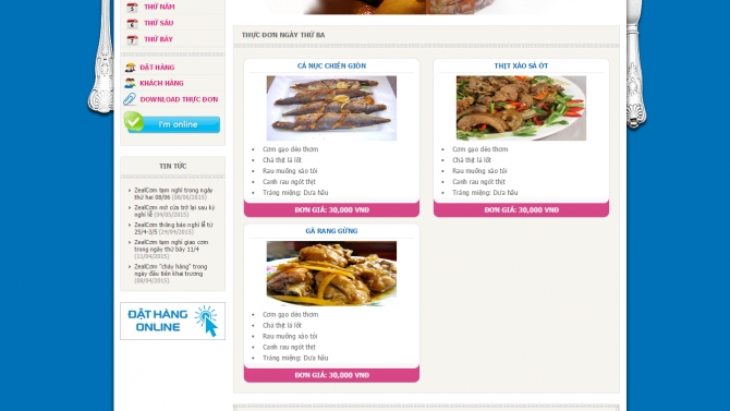Website Qu&aacute;n cơm